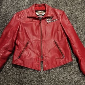 Harley Davidson soft Red leather jacket